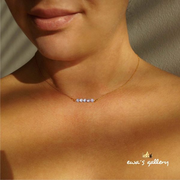 minimalistický náhrdelník retiazka rodochrozit striebro ag 925/1000